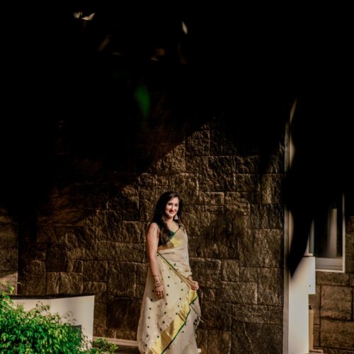 Liz polka saree oliv green 0010
