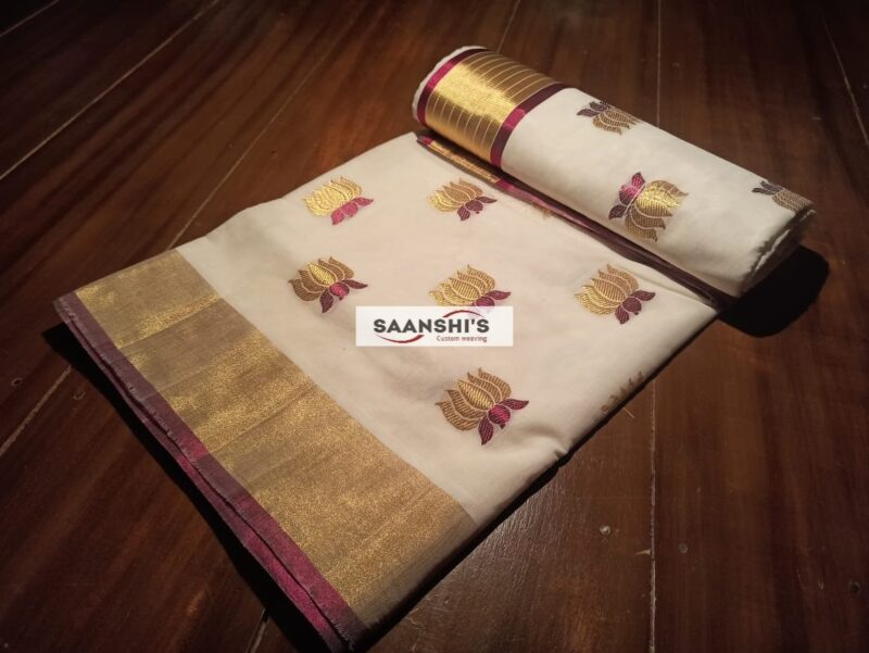 TARINI- LOTUS COTTON SAREE 4408 - Image 5