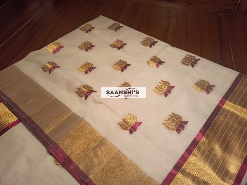 TARINI- LOTUS COTTON SAREE 4408 - Image 6