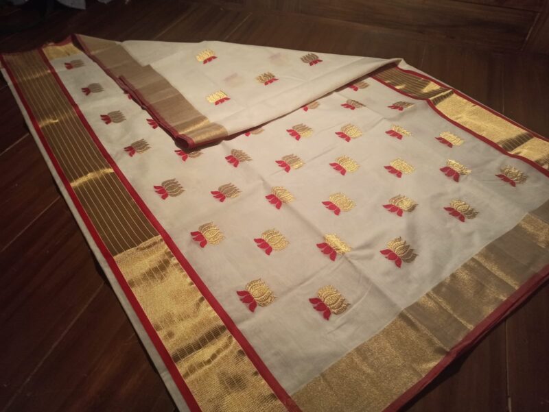 TARINI- LOTUS COTTON SAREE 5050 - Image 5