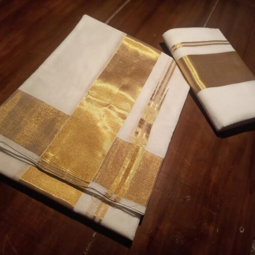 3 inch pure handloom cotton set mund 4496