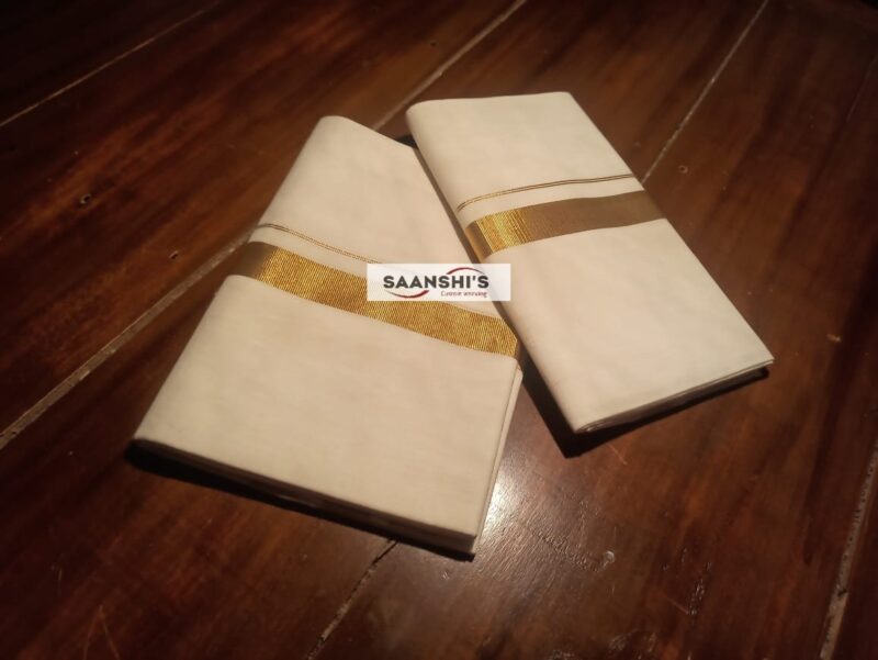 one inch pure handloom cotton set mund 9958 - Image 4