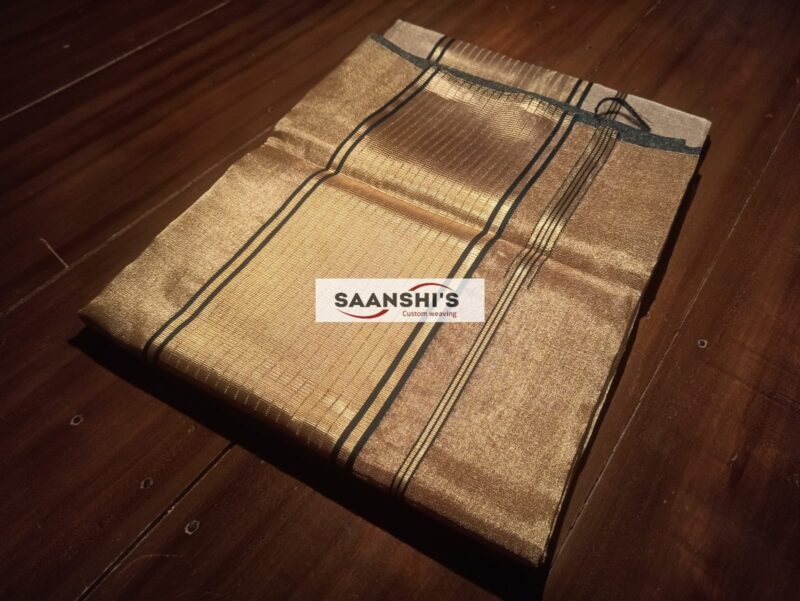 Vedant - Half and Half Green kara Saree 4501