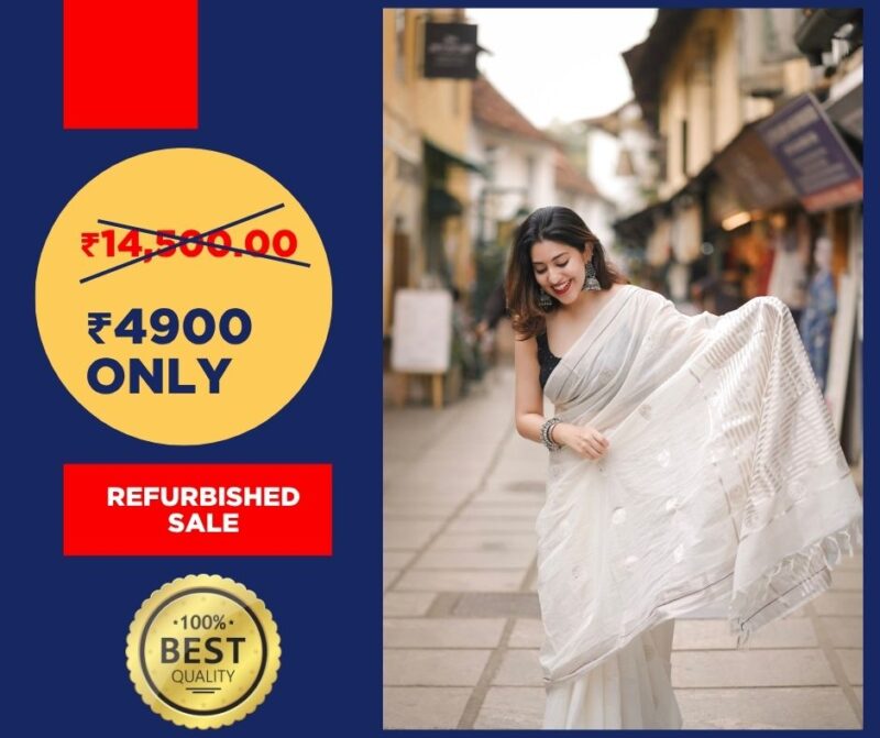 LIZ SILVER SAREE - 0096 - REFURBISHED