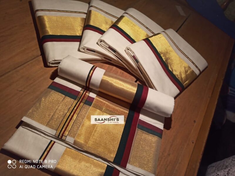 Maroon and green budget handloom cotton saree 4490
