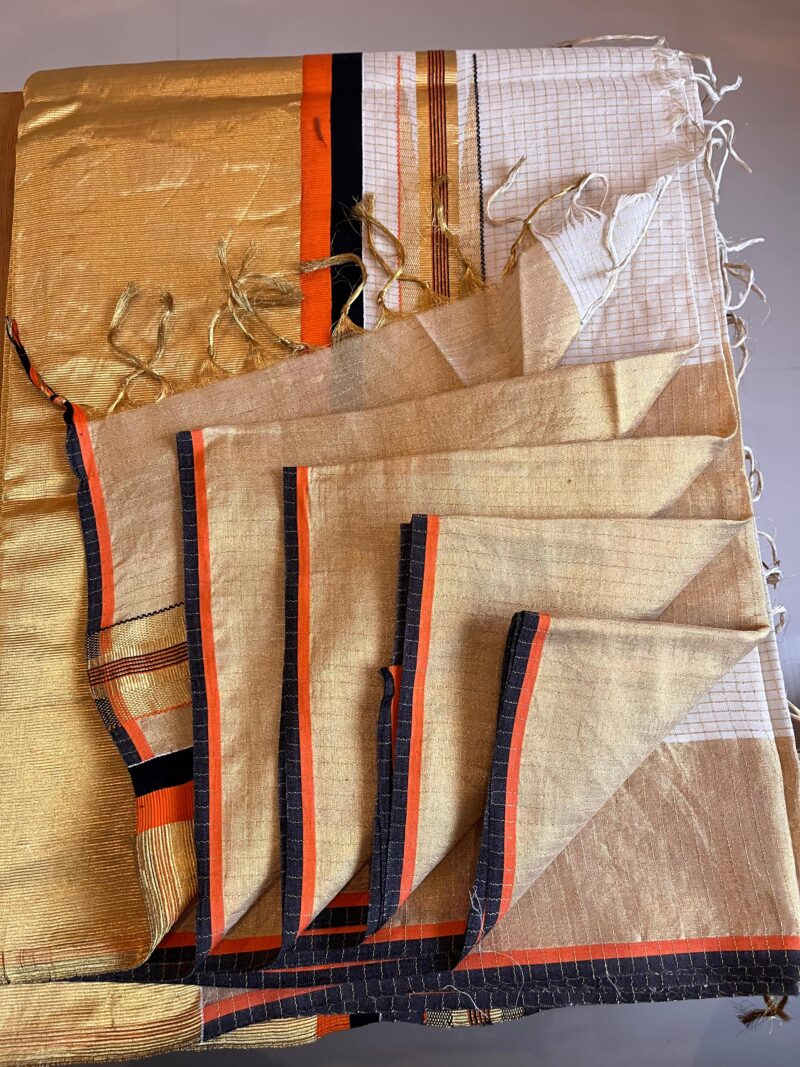 ISABELLA MICRO CHECK SAREE- HCS-2226 (REFURBISHED) - Image 21