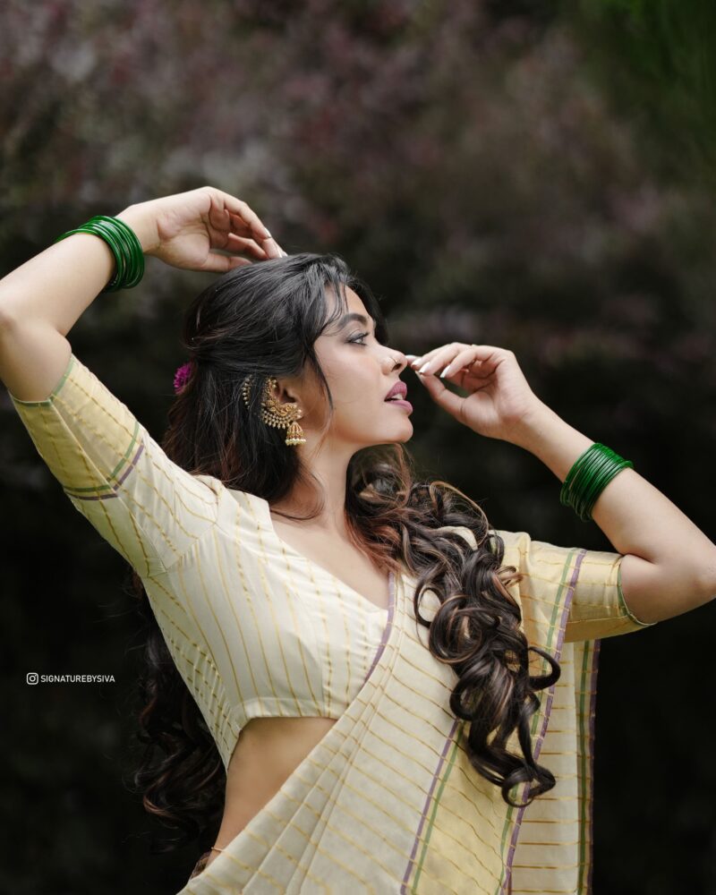 TYACHI - handloom tissue saree with ganga jamuna border 5011 - Image 20