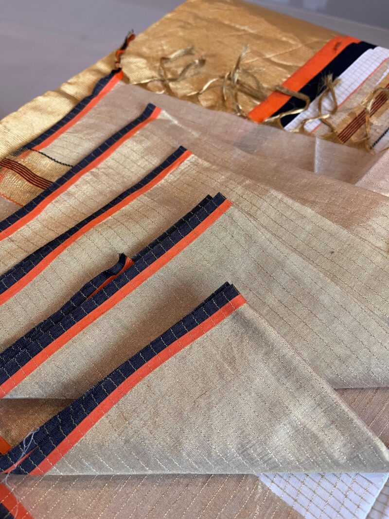 ISABELLA MICRO CHECK SAREE- HCS-2226 (REFURBISHED) - Image 22