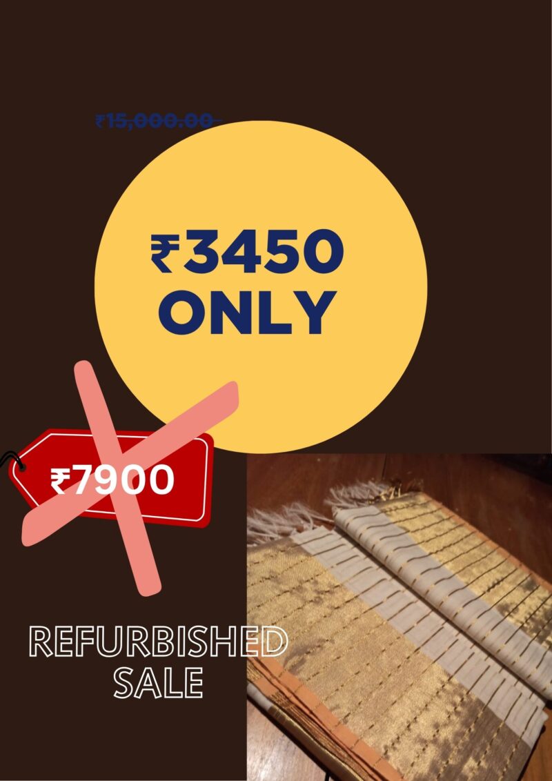 PURE HANDLOOM COTTON JARI LINE SAREE (REFURBISHED)