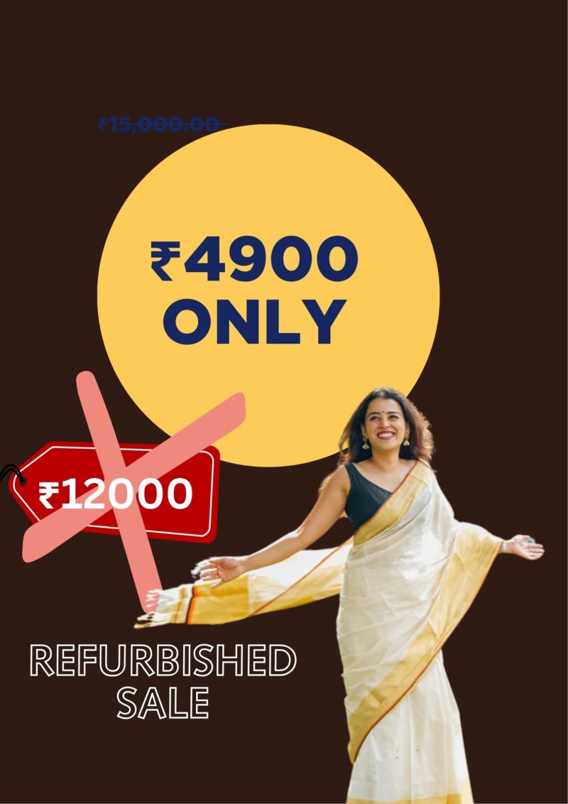 ISABELLA MICRO CHECK SAREE- HCS-2226 (REFURBISHED)