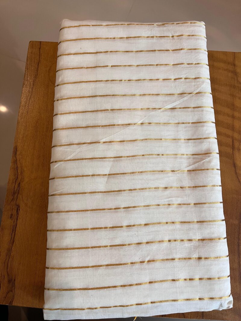 PURE HANDLOOM COTTON JARI LINE SAREE (REFURBISHED) - Image 14