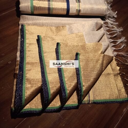 FULL JARI WEAVED - TISSUE MICROCHECK SAREE 10 inch 6368