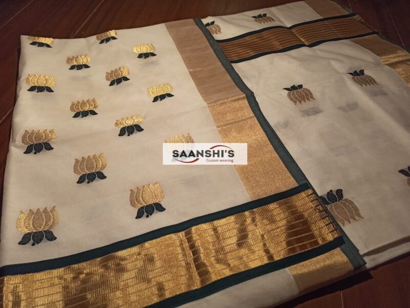 TARINI- LOTUS COTTON SAREE  6370