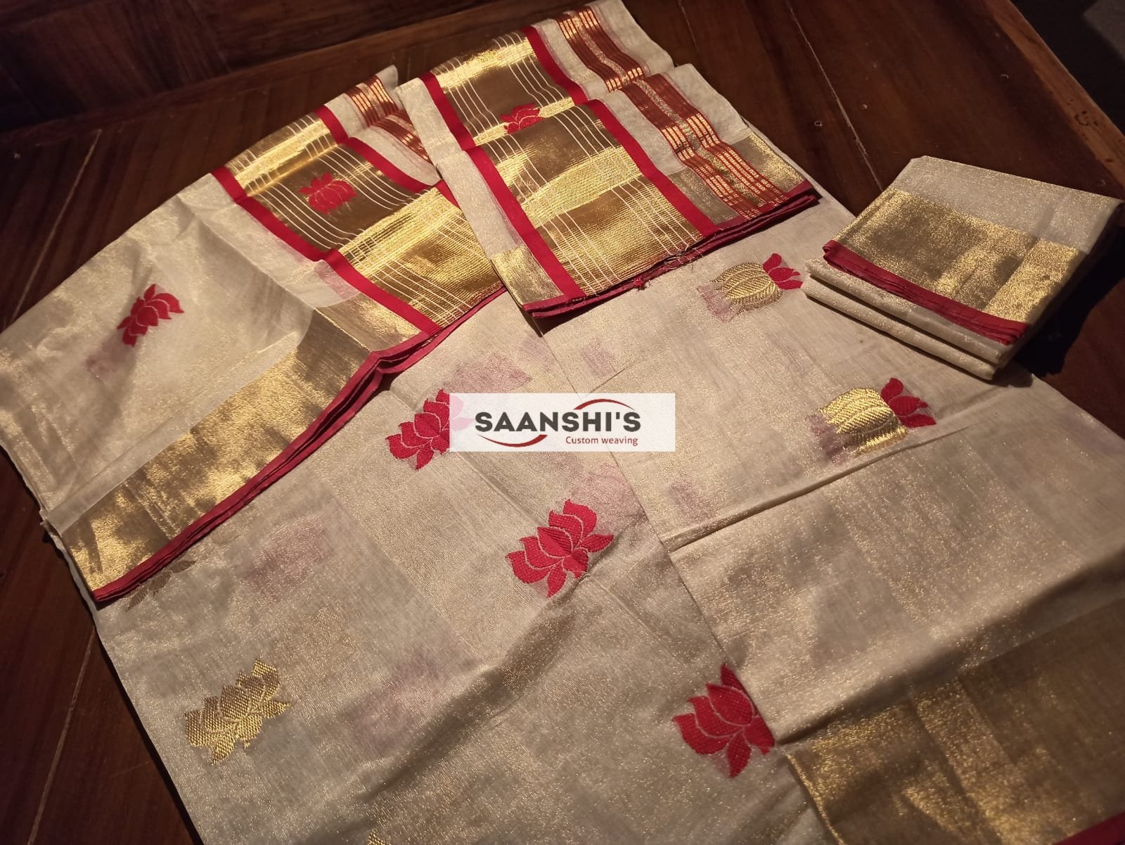 MEENAKARI
PURE HANDLOOM TISSUE LOTUS SETUND - Image 2