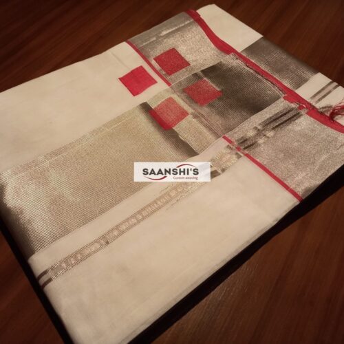 MOHAM- PURE HANDLOOM SILVER SAREE