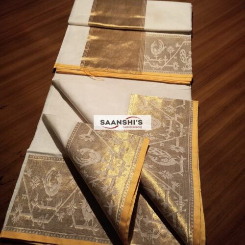 Pankhi- carved border saree