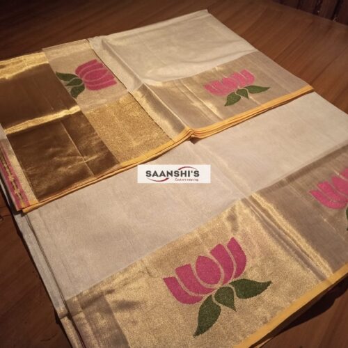 LOTUS TISSUE SAREE 4252