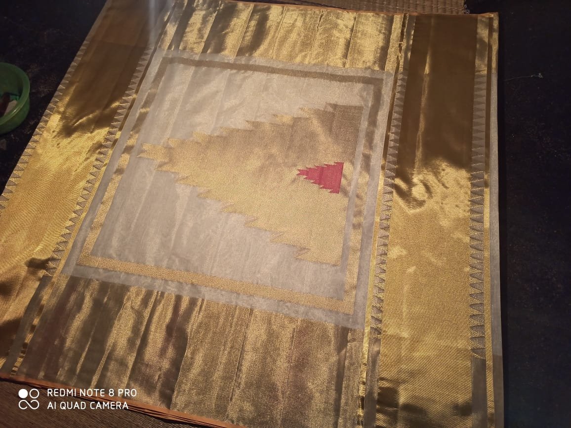 SAMYUKTH TEMPLE SAREE- 1050 - Image 5