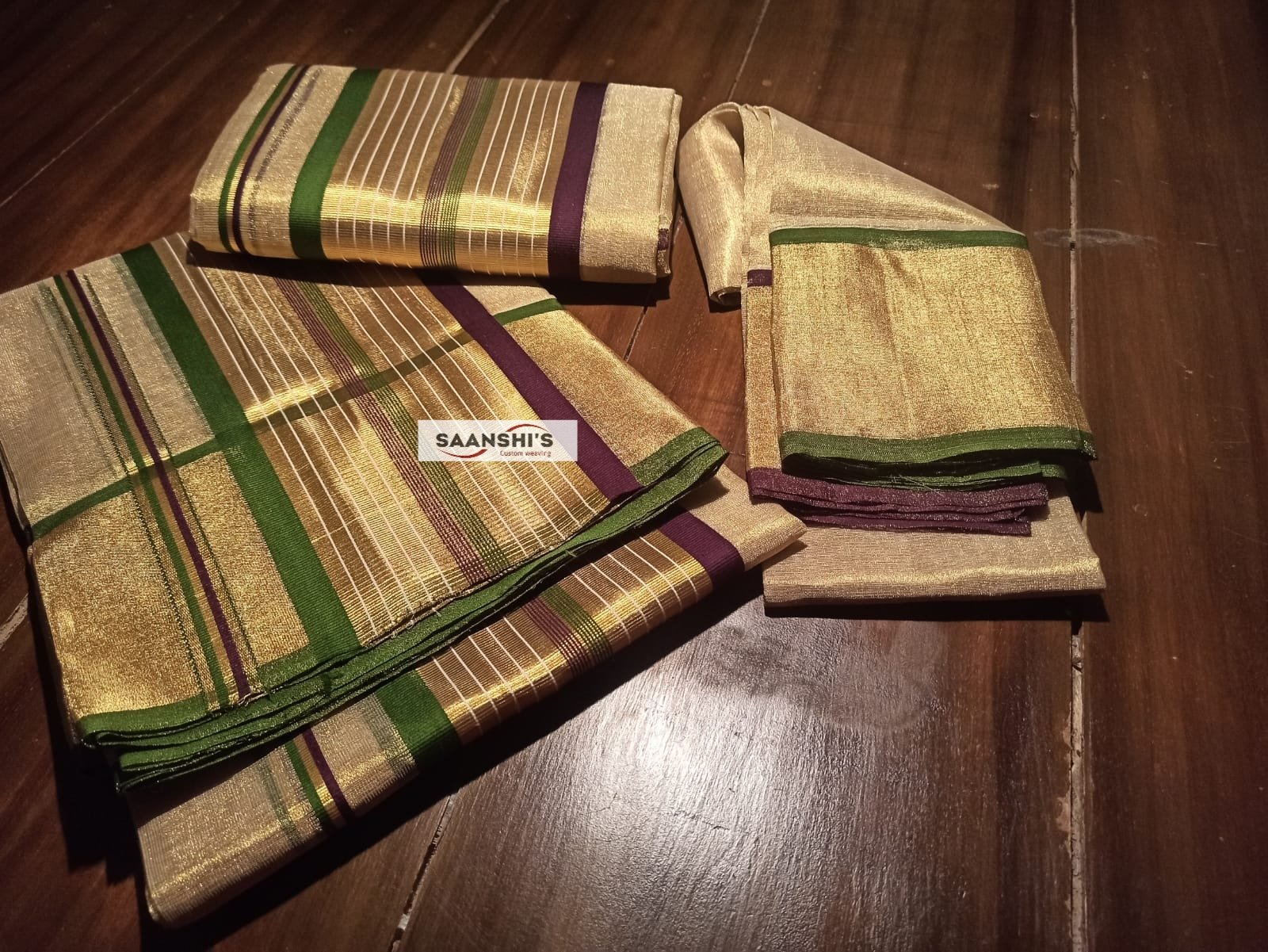 SARANYA - full jari weaved special set mund - 30071 - Image 4