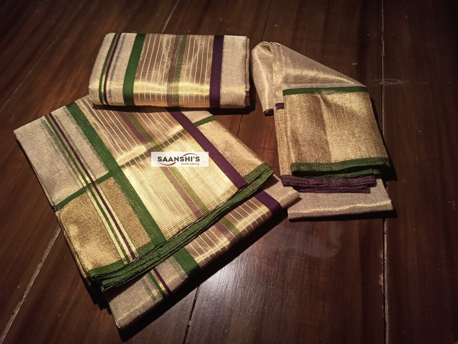 SARANYA - full jari weaved special set mund - 30071 - Image 3