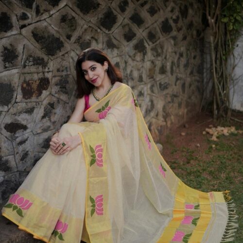 1018 Ambujam - LOTUS TISSUE SAREE