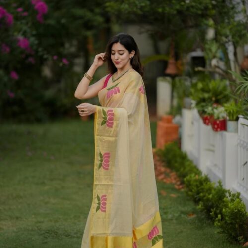 1018 Ambujam - LOTUS TISSUE SAREE
