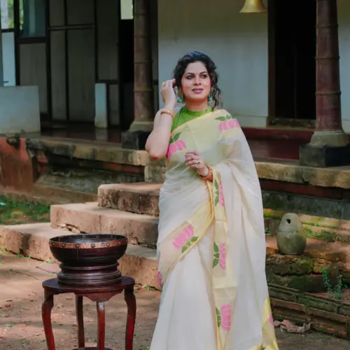 Ambujam - LOTUS TISSUE SAREE 4252