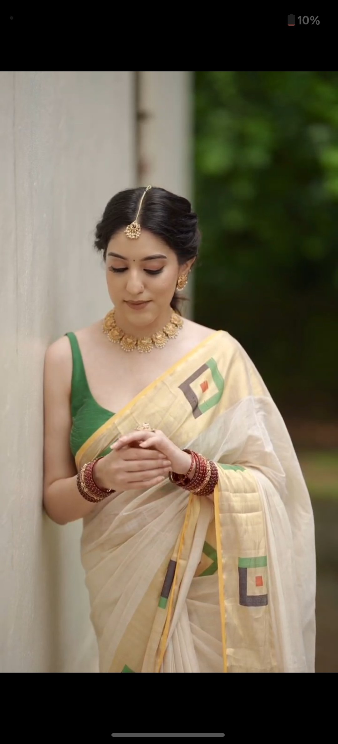 SIMONE- HANDLOOM TISSUE SAREE READYTO SHIP - Image 2