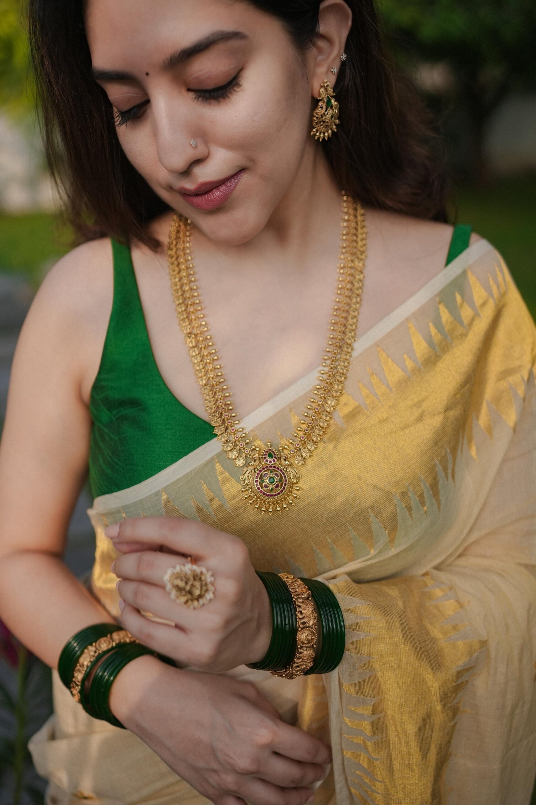 1016 LIz ZIG ZAG MEENA SAREE 2015 - Image 3