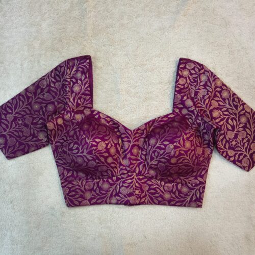 Banarasi  Blouse-60032-Rani pink