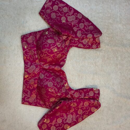 Banarasi  Blouse-60034-Deep Magenta Pink