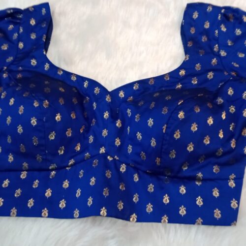 Banarasi  Blouse-Royal Blue  | S 60037