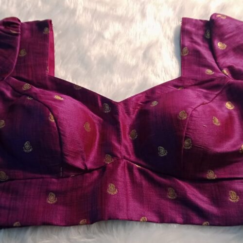 Banarasi  Blouse-Deep Magenta | S 60040