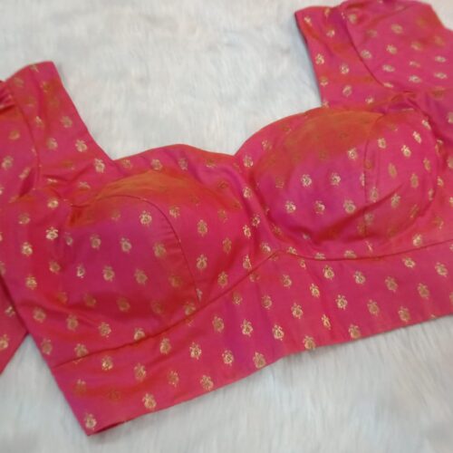 Banarasi  Blouse-Rani Pink | S 60042