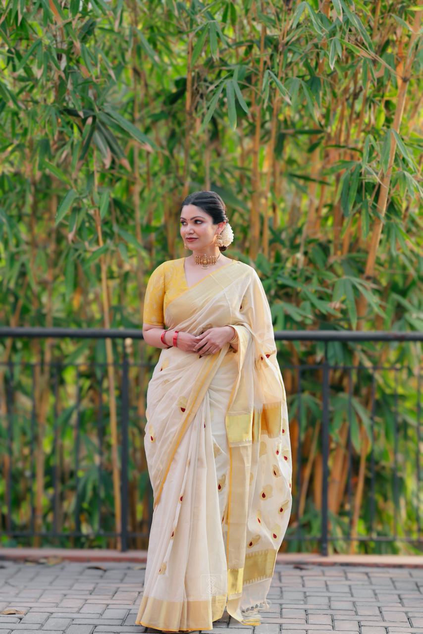 LAKSHMI SAREE-20463 – Pure Handloom Tissue Mayil Design Saree - Image 6