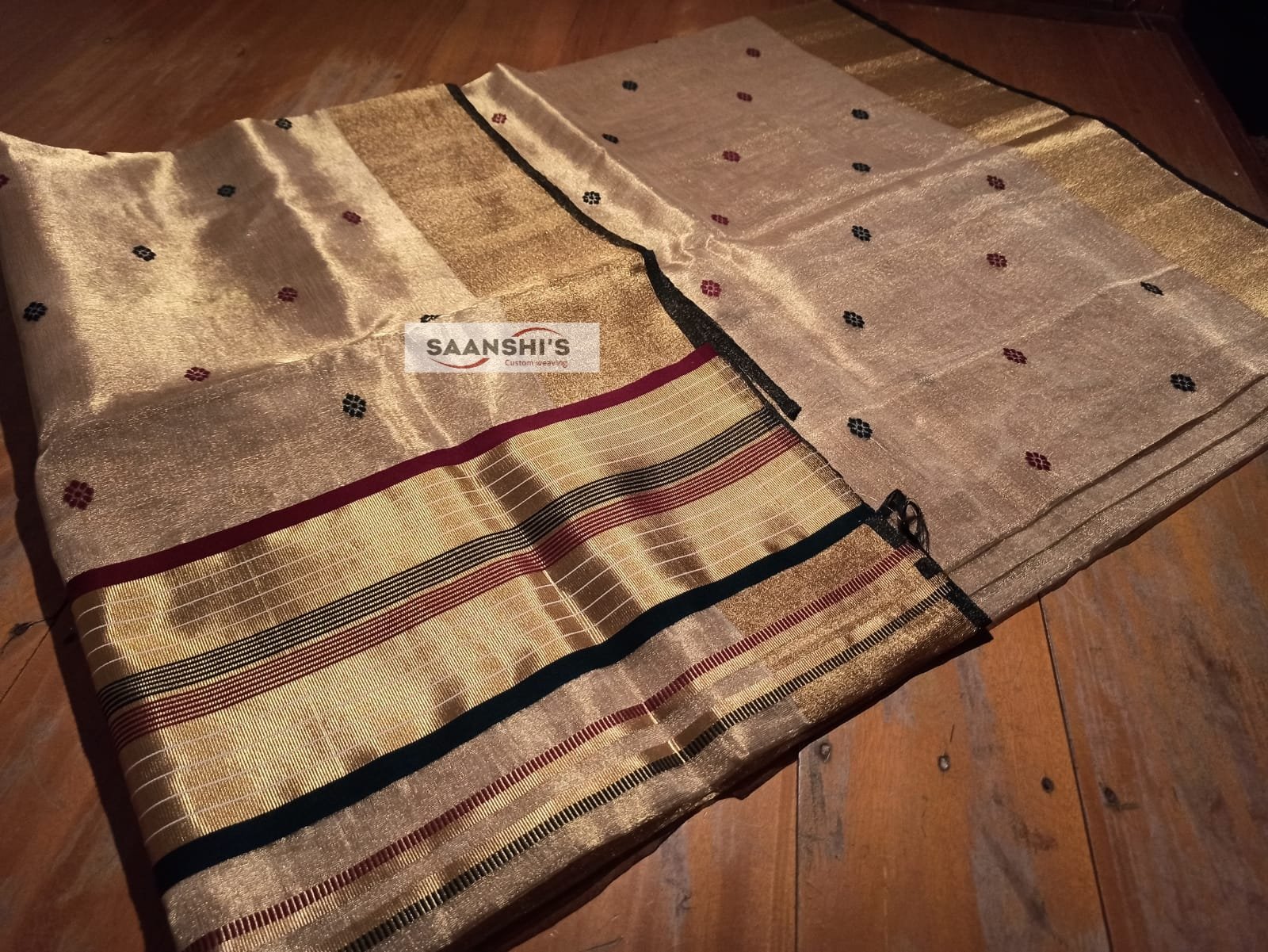 SUFI-FULL JARI WEAVED SAREE-20450 - Image 3