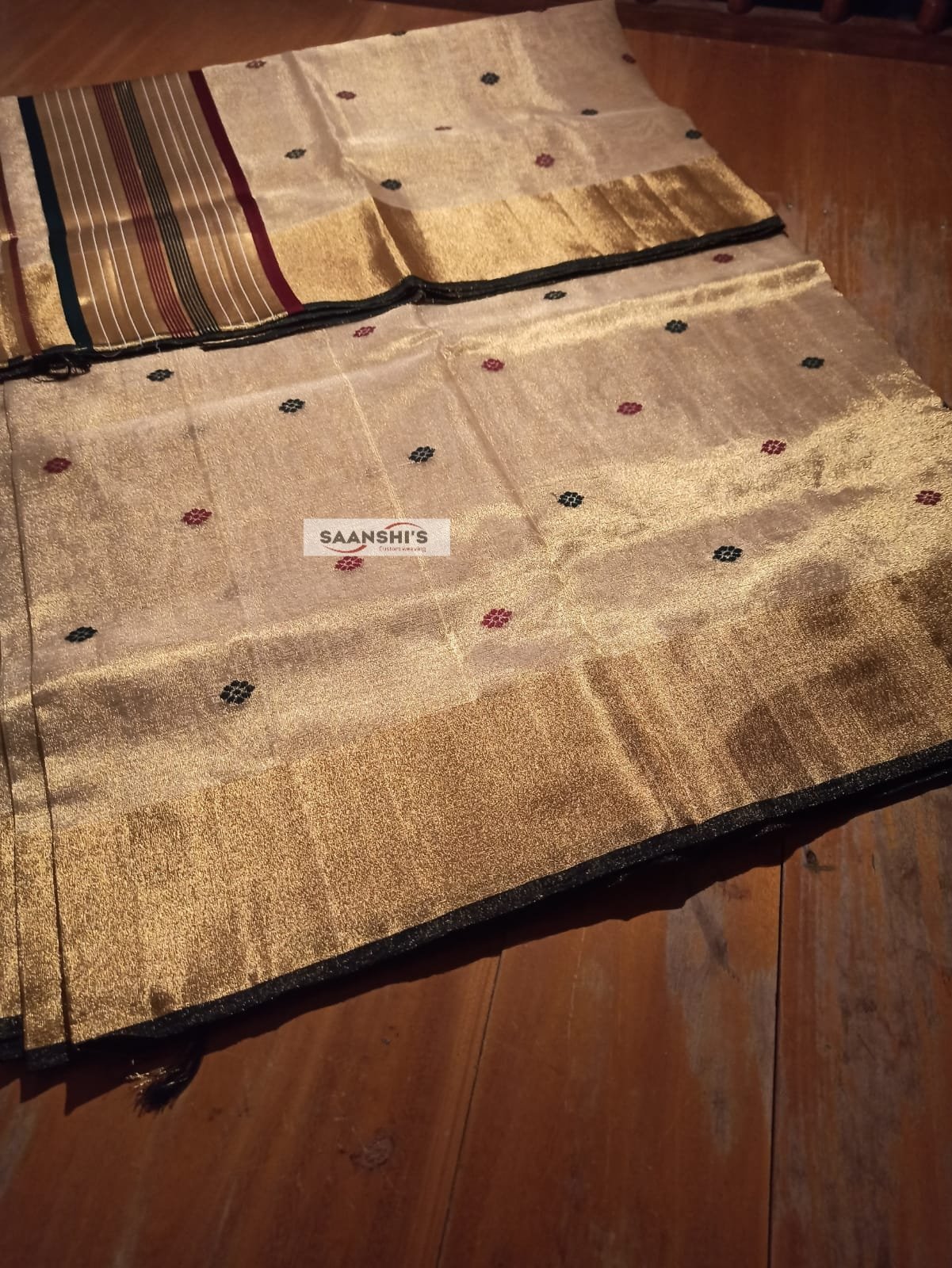 SUFI-FULL JARI WEAVED SAREE-20450 - Image 4