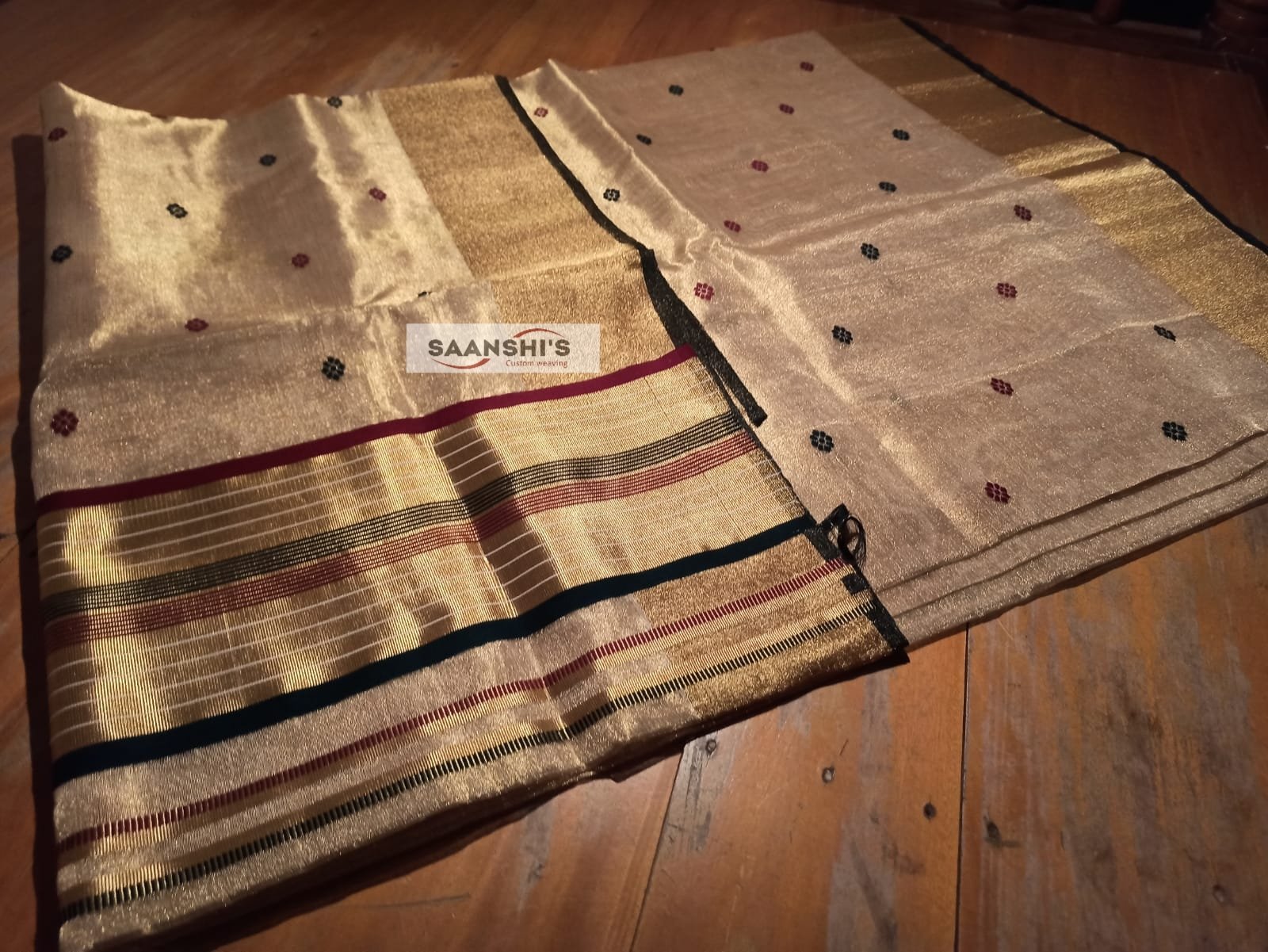 SUFI-FULL JARI WEAVED SAREE-20450 - Image 5