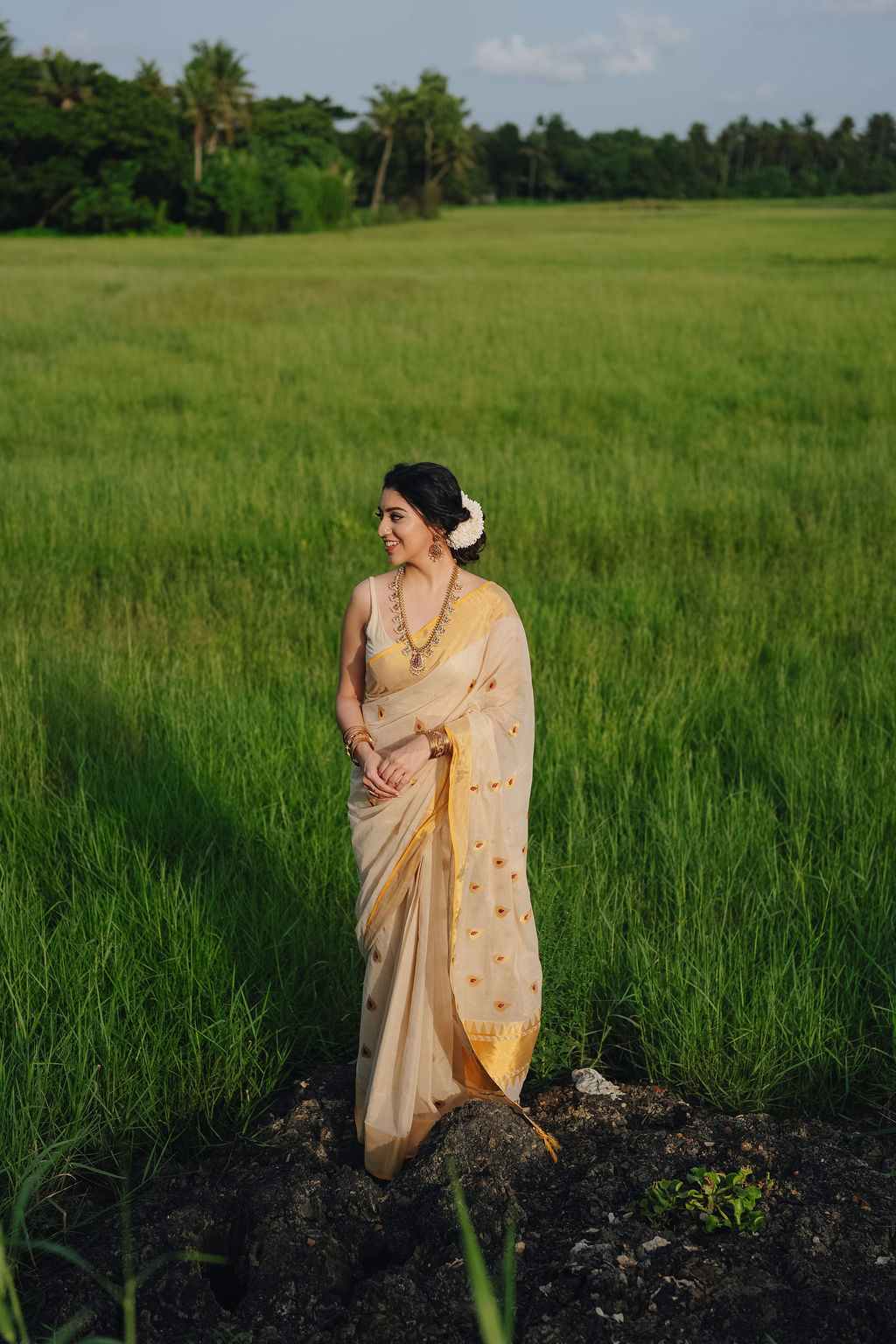 10 -ILA Pure Handloom Tissue Saree with Leaf & Meena Motifs | Premium Kerala Handloom Saree | Ready to Ship 20497 - Image 19