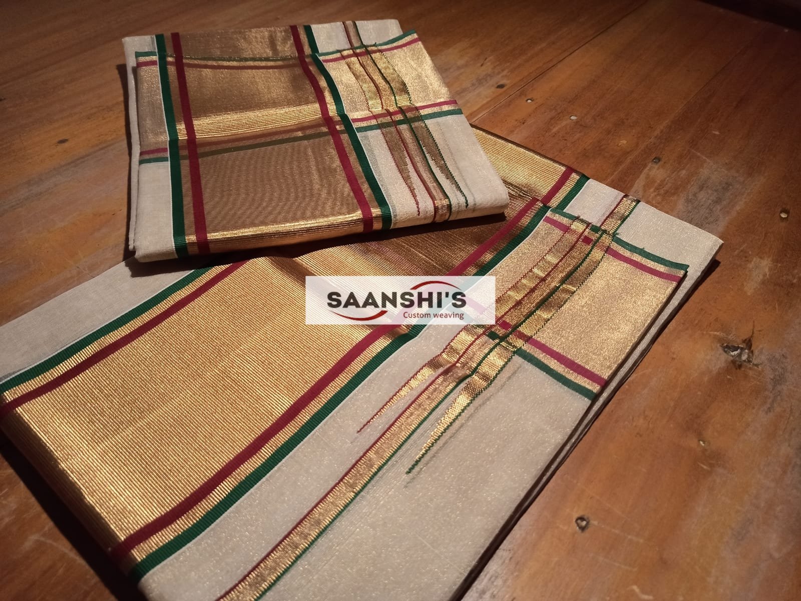 SHILPA- HANDLOOM TISSUE SET MUND WITH BLOUSE 3259 - Image 4