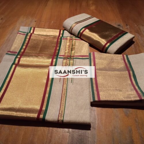 SHILPA- HANDLOOM TISSUE SET MUND WITH BLOUSE 3259