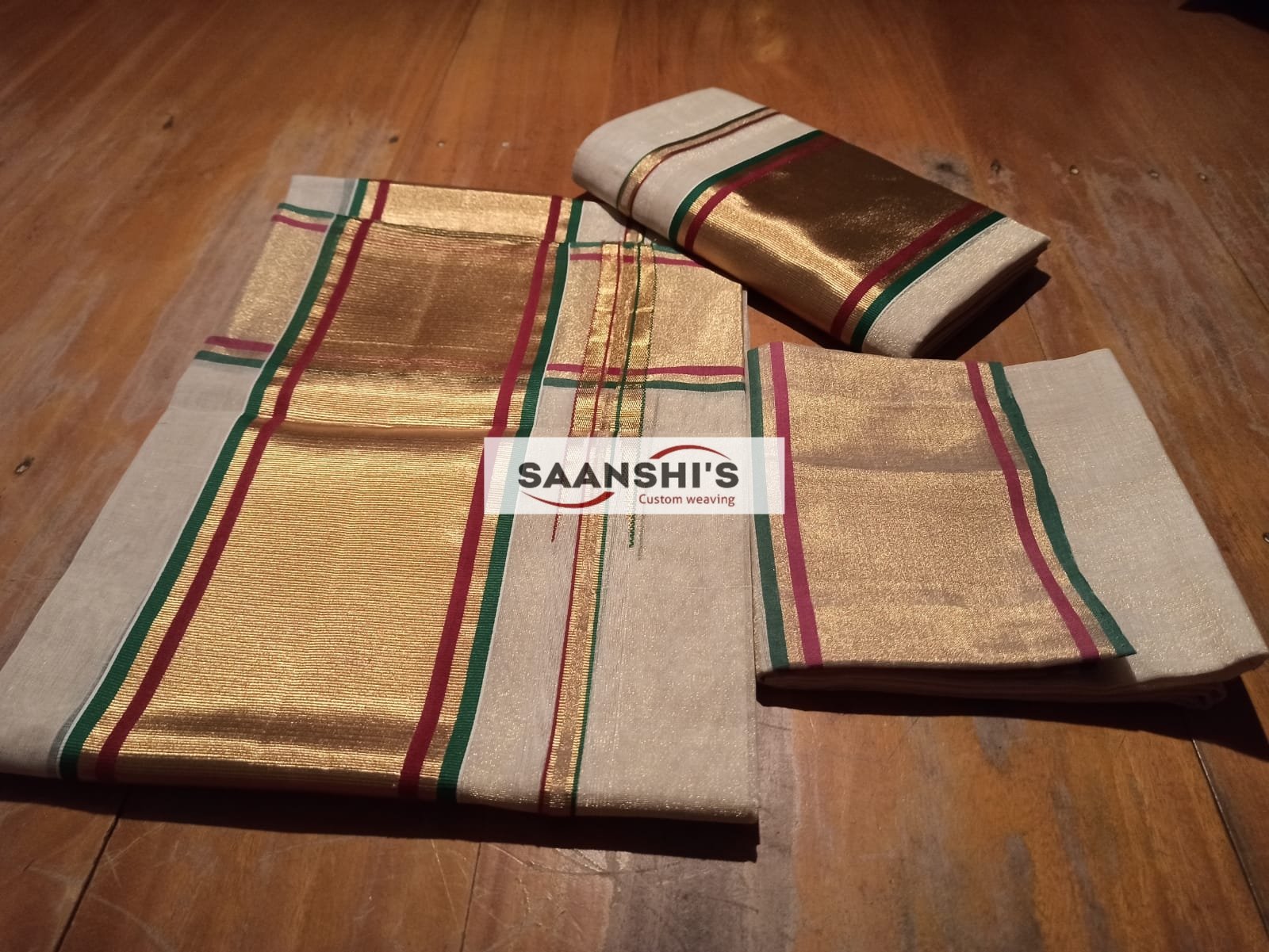 SHILPA- HANDLOOM TISSUE SET MUND WITH BLOUSE 3259