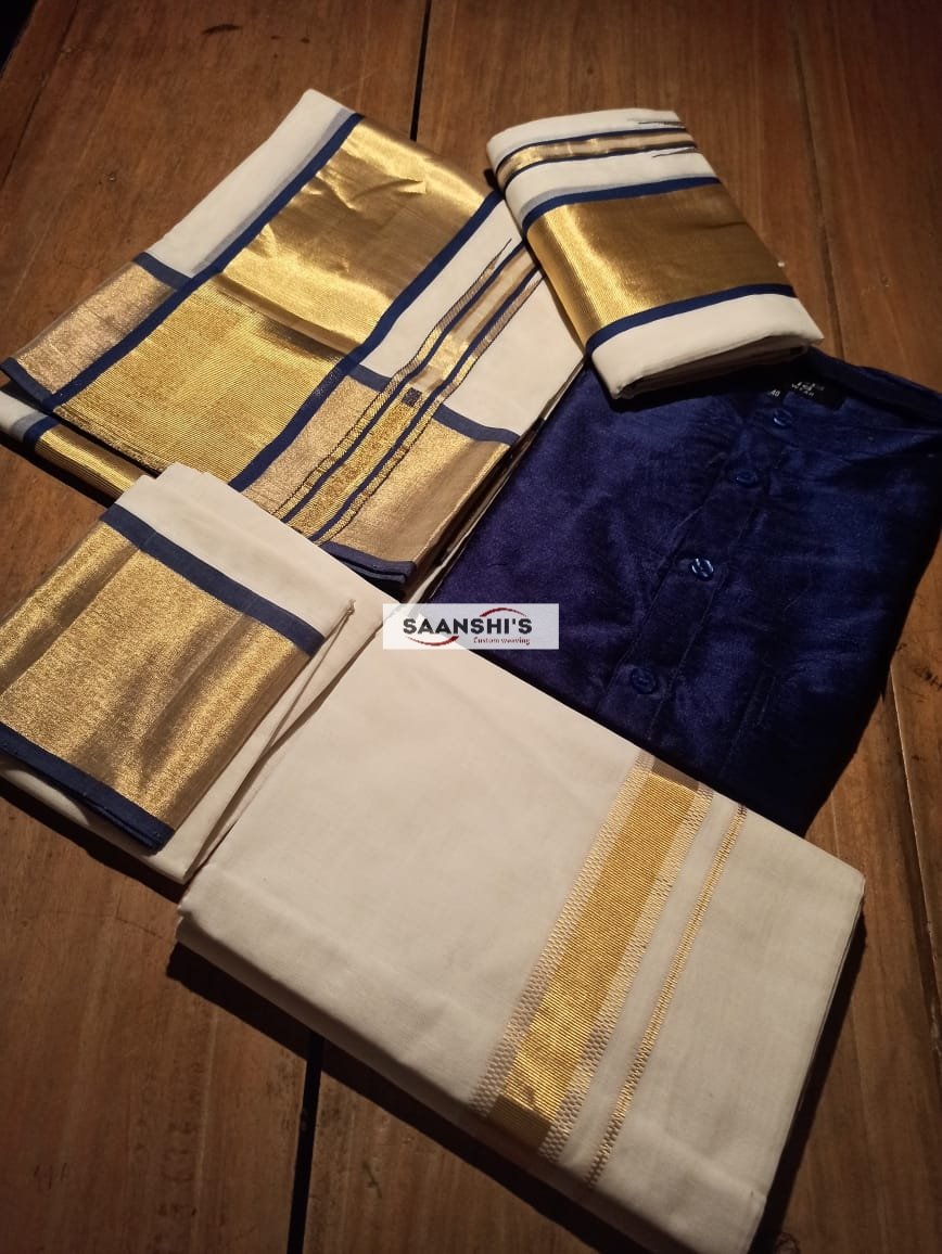 20221 neeli FANCY KARA PLAIN SET MUND- READY TO SHIP