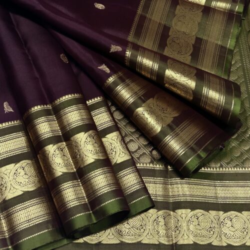 Pure Kanjivaram Silk Saree with Rich Zari Border & Grand Pallu | 20520