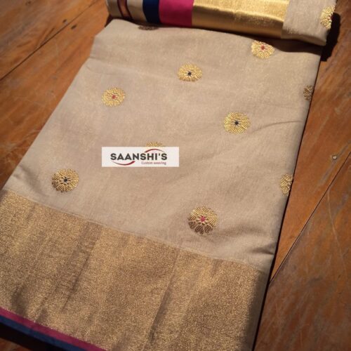 SMITHA- PURE HANDLOOM TISSUE FLOWER MEENA SAREE 30197