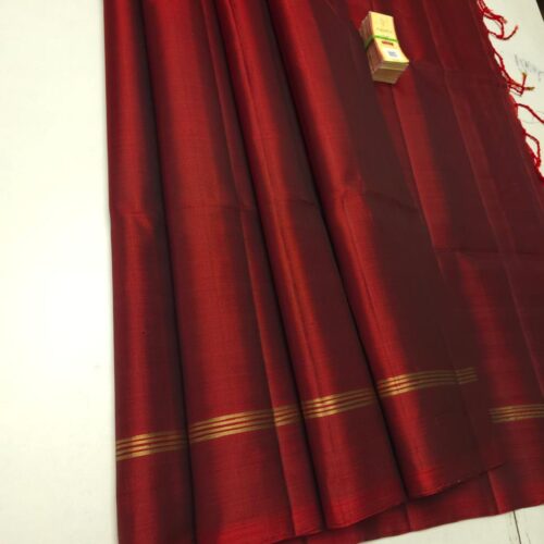 MAROON RED | SILK | SAREE  | 20537