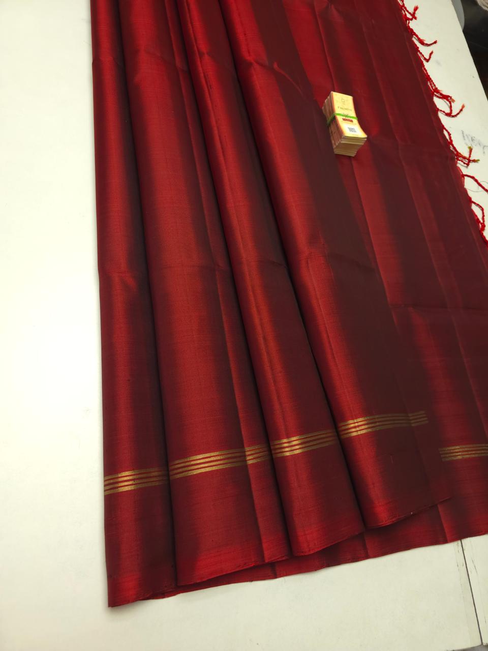 MAROON RED | SILK | SAREE | 20537