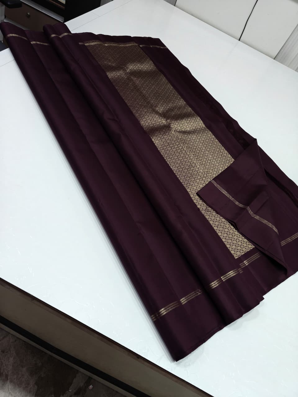 MOCHA | COFFEE BROWN | SILK | SAREE | MUTHU | 20536 - Image 2