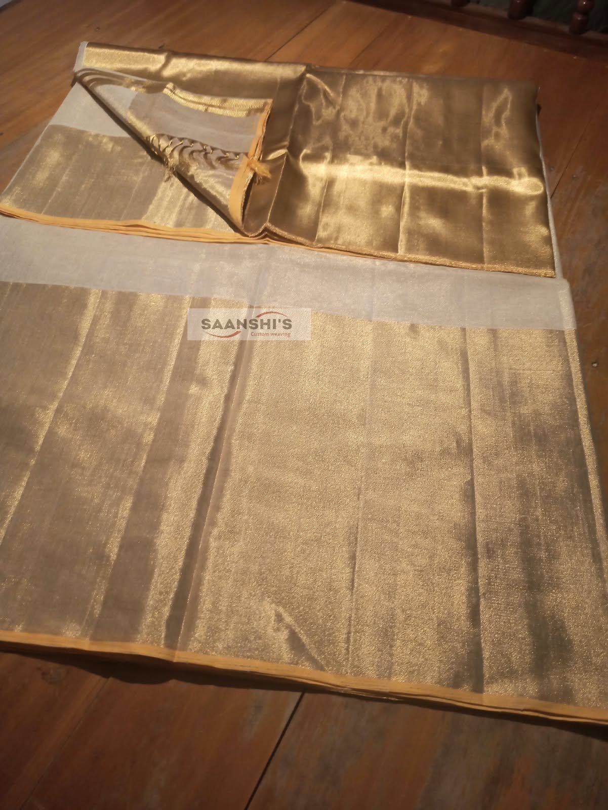 6778 Pure Handloom Tissue 7×14 Big 26 Mundani Saree - Image 9
