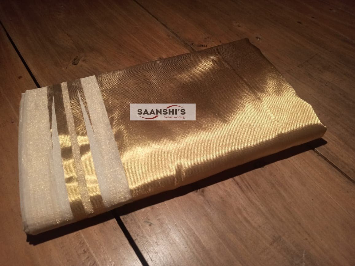 6778 Pure Handloom Tissue 7×14 Big 26 Mundani Saree - Image 2